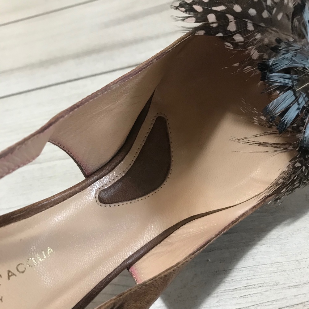 Alessandro Dell'Acqua Feather and Leather Pumps - Picture 11 of 16
